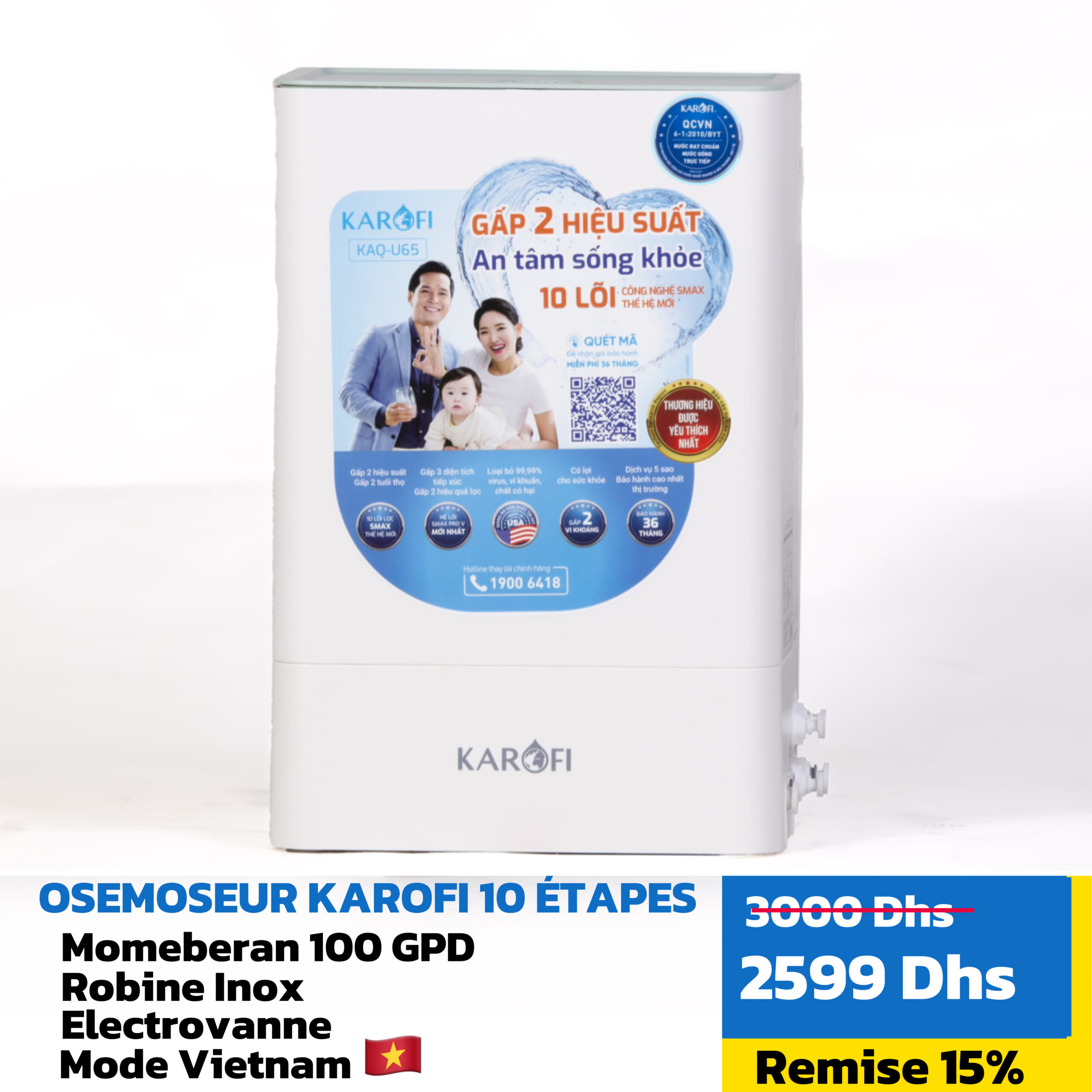 Osmoseur Filtre Karofi U65 10 Étapes