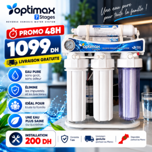Filtre à eau Optimax 7 étapes – Osmose inverse au Maroc