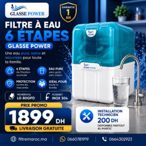 Filtre à eau GLASSE POWER 6 étapes – Fabriqué en Turquie