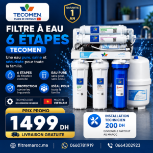 Filtre à eau Tecomen 6 étapes RO – Osmose inverse au Maroc