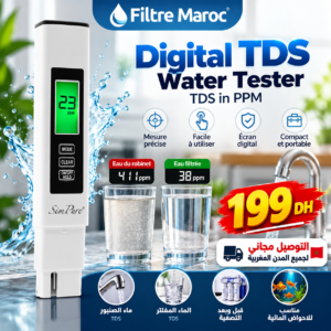 TDS Meter – جهاز قياس نسبة الأملاح والمواد المدابة في الماء لأنظمة الفلتر RO