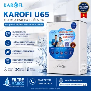 اطلب الآن فلتر Karofi KAQ-U65 مع التوصيل والتركيب في جميع مدن المغرب.