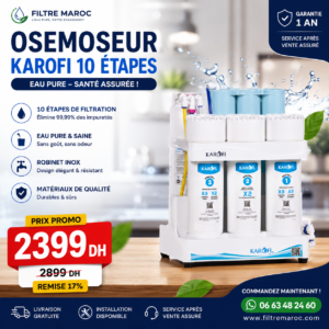 Osmoseur Karofi U05 Pro 10 étapes avec robinet inox – promotion 2 399 DH au Maroc