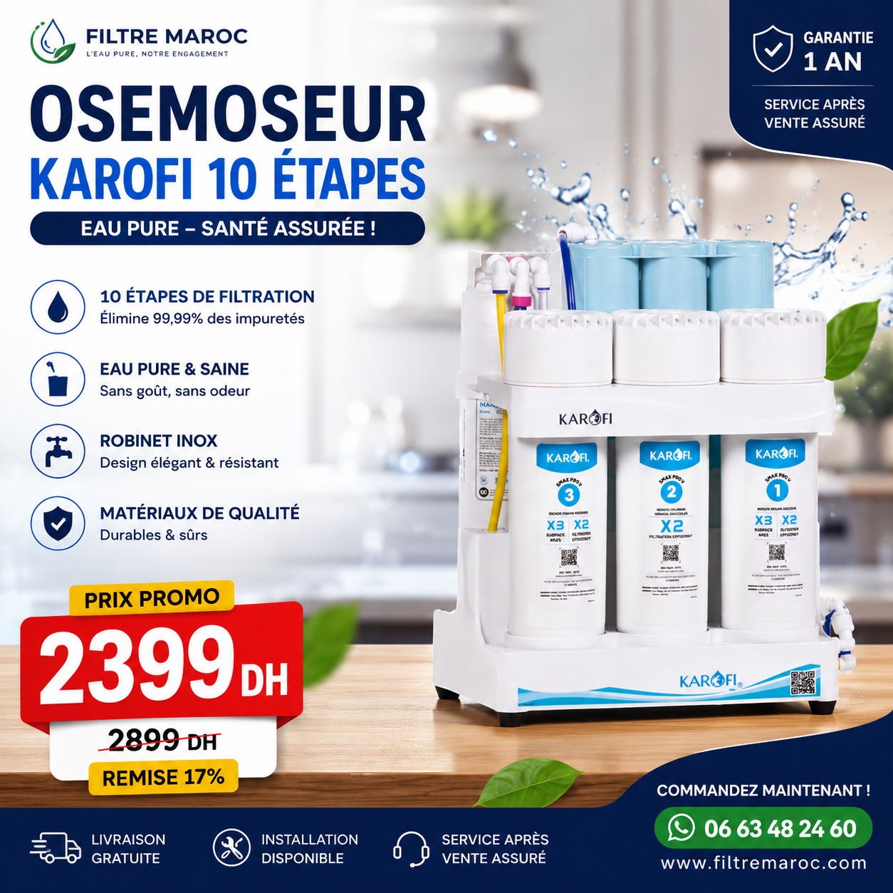 Karofi U05 Pro pour filtre à eau — Filtre Maroc