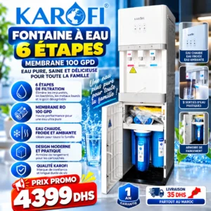 Fontaine à eau Karofi 6 étapes – RO 100 GPD